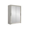 KLEIDERSCHRANK Miami VII - Silberfarben/Weiß, Holzwerkstoff/Kunststoff (120/200/58cm) - MIRJAN24