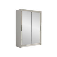 KLEIDERSCHRANK Miami VII - Silberfarben/Weiß, Holzwerkstoff/Kunststoff (120/200/58cm) - MIRJAN24