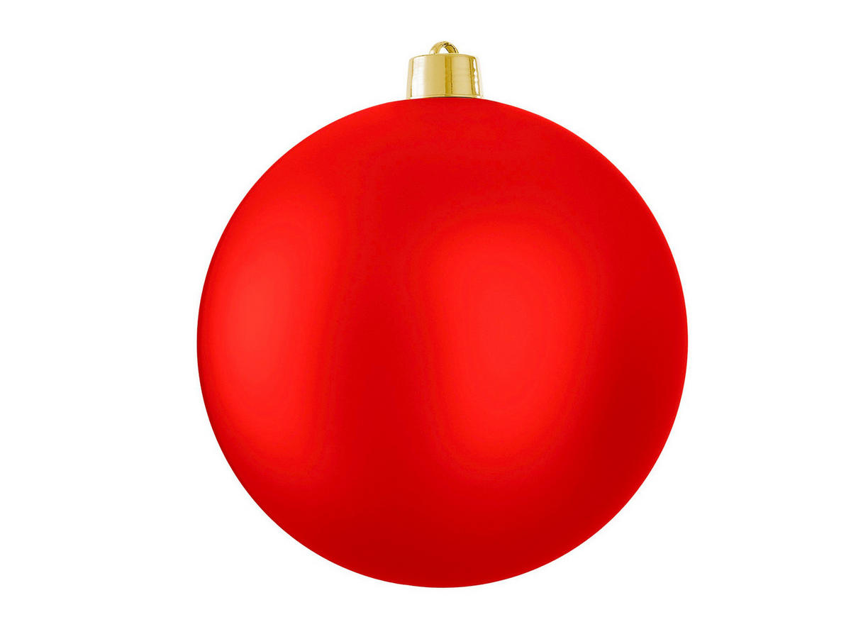 LAALU CHRISTBAUMKUGEL rund rot matt 20 cm - Rot, Kunststoff (27/27/27cm) - LAALU