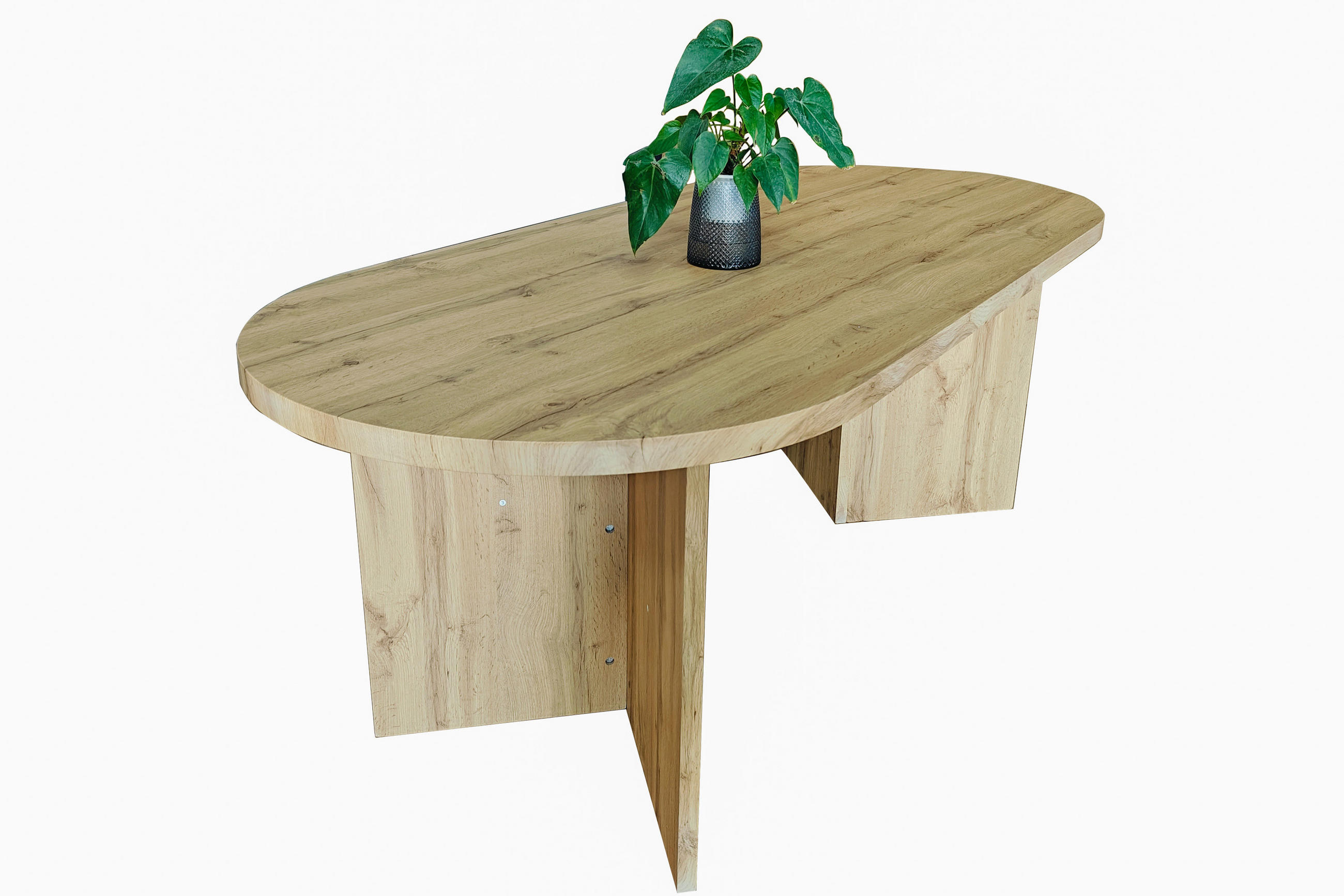 ESSTISCH OVI - Eichefarben/Beige, Holz (90/160/75cm) - SAM