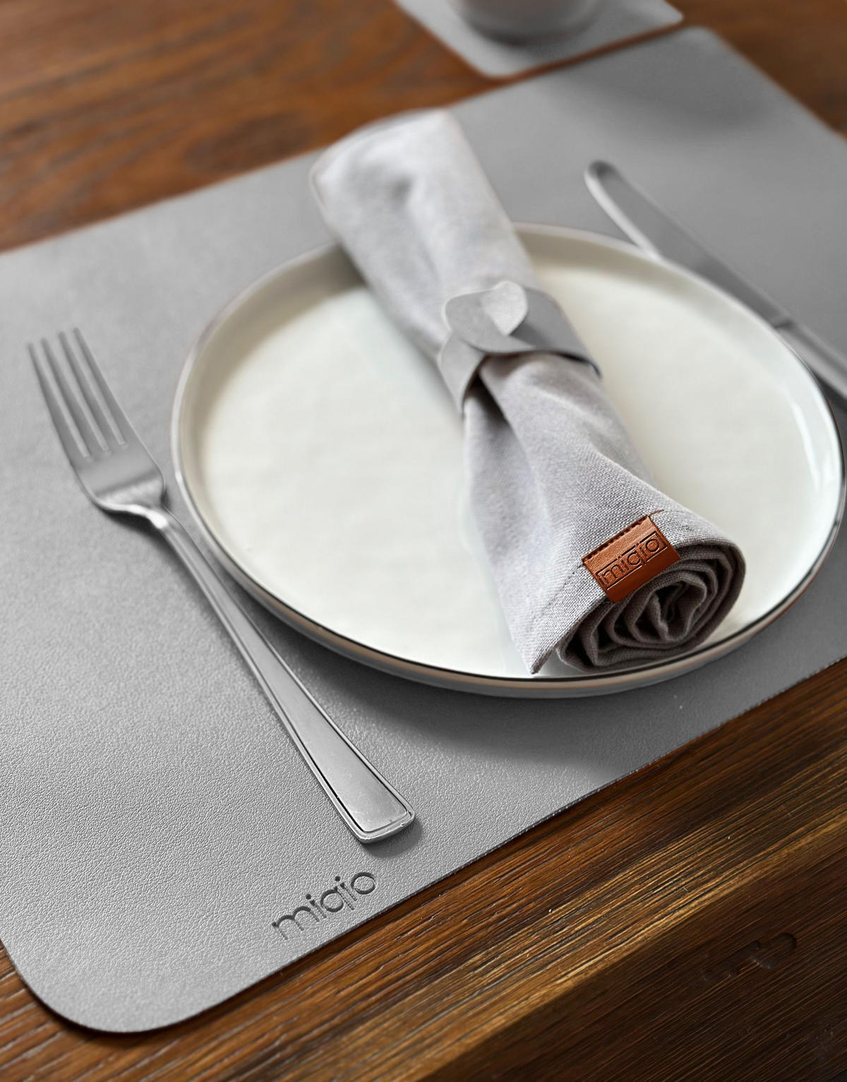 TISCHSETS aus Kunstleder Rechteckig 18 Teile - Schwarz, Textil (40/44/3cm) - Miqio Design