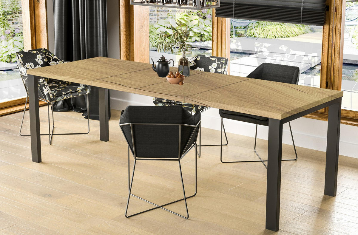 ESSTISCH Garant ausziehbar - Eichefarben, Holzwerkstoff (80/80/76cm) - Endo-Moebel