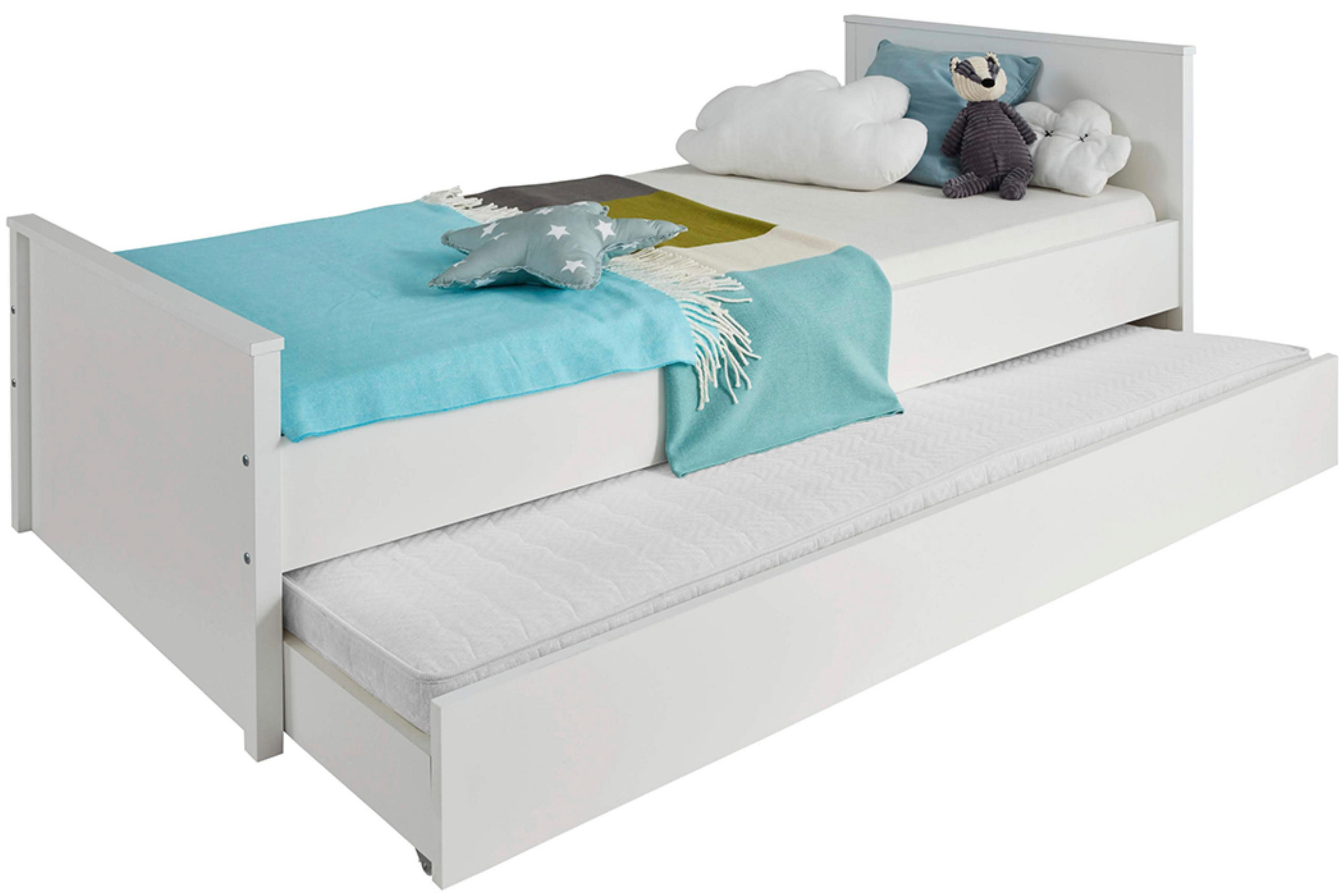BETTGESTELL FARGE 90x200cm, weiß - Weiß, Holz (97/78/209cm) - KONSIMO®
