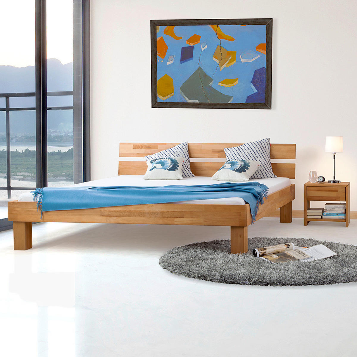 NACHTKOMMODE - Kernbuche - Kernbuche, Holz (40/40/33cm) - home24