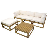 ECKLOUNGE-SET Karmoy Akazienholz FSC 100 für 4 Personen - Braun, Kunststoff - Green Spirit