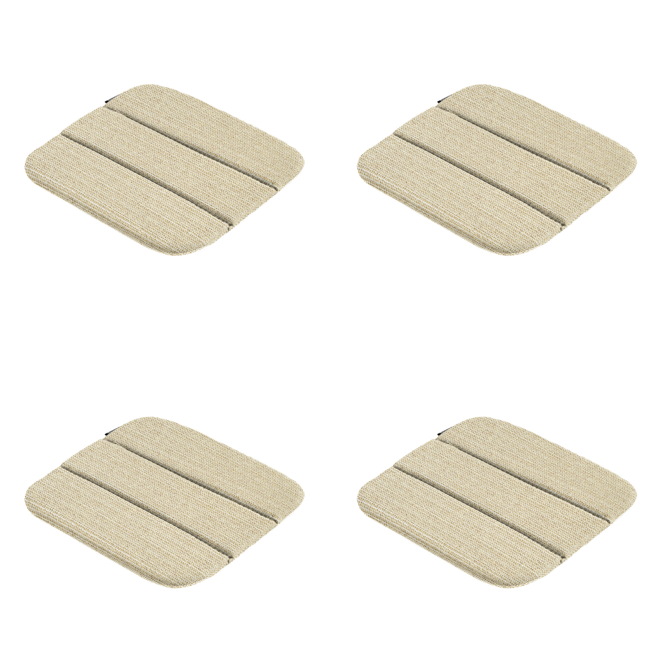 SITZKISSEN Richmond - Beige - 40/40/3 cm - 4er-Set - Beige, Textil (40/3/40cm) - Madison