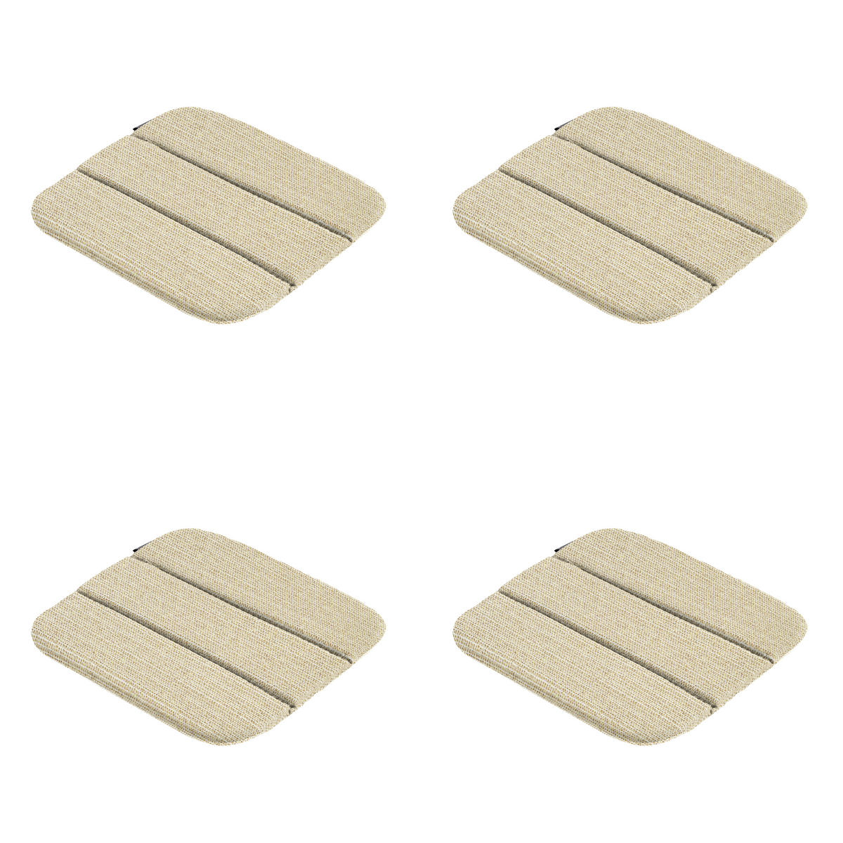 SITZKISSEN Richmond - Beige - 40/40/3 cm - 4er-Set - Beige, Textil (40/3/40cm) - Madison