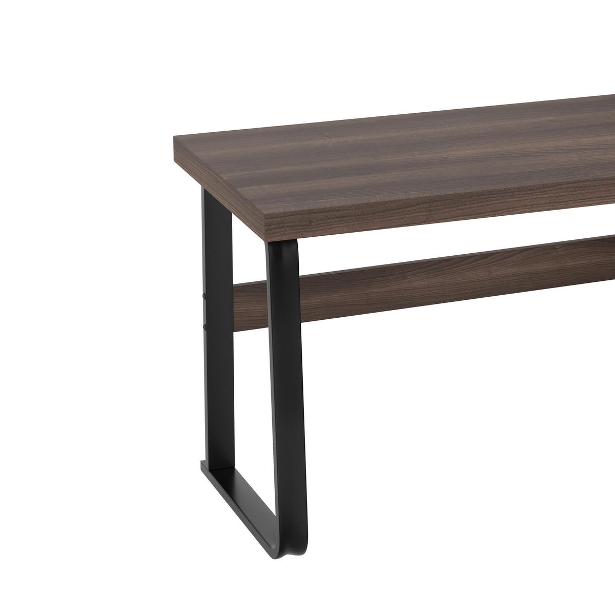 BÜROSCHREIBTISCH braun, Stahl, 3 Schubladen - Walnussfarben, Holzwerkstoff (54/161/76.4cm) - Urban Meuble