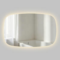 BADSPIEGEL MIT BELEUCHTUNG 60/90 cm Oval mit dimmbarer LED-Beleuchtung und Antibeschlag - Transparent, Glas (90/60/2.5cm) - S'AFIELINA