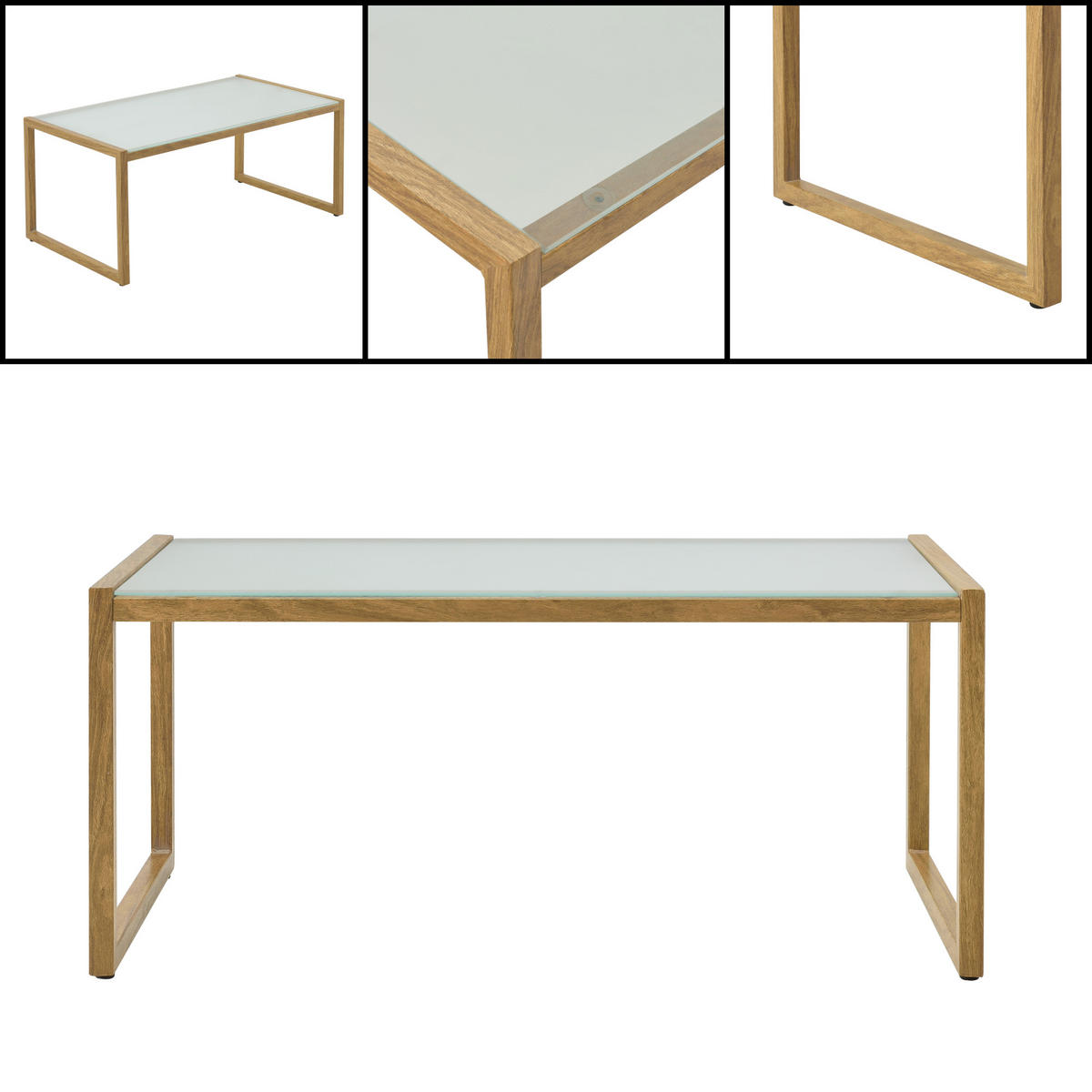 GARTENMÖBEL-SET 4 TLG. Dallas - Beige/Braun, Textil/Metall - casa.pro