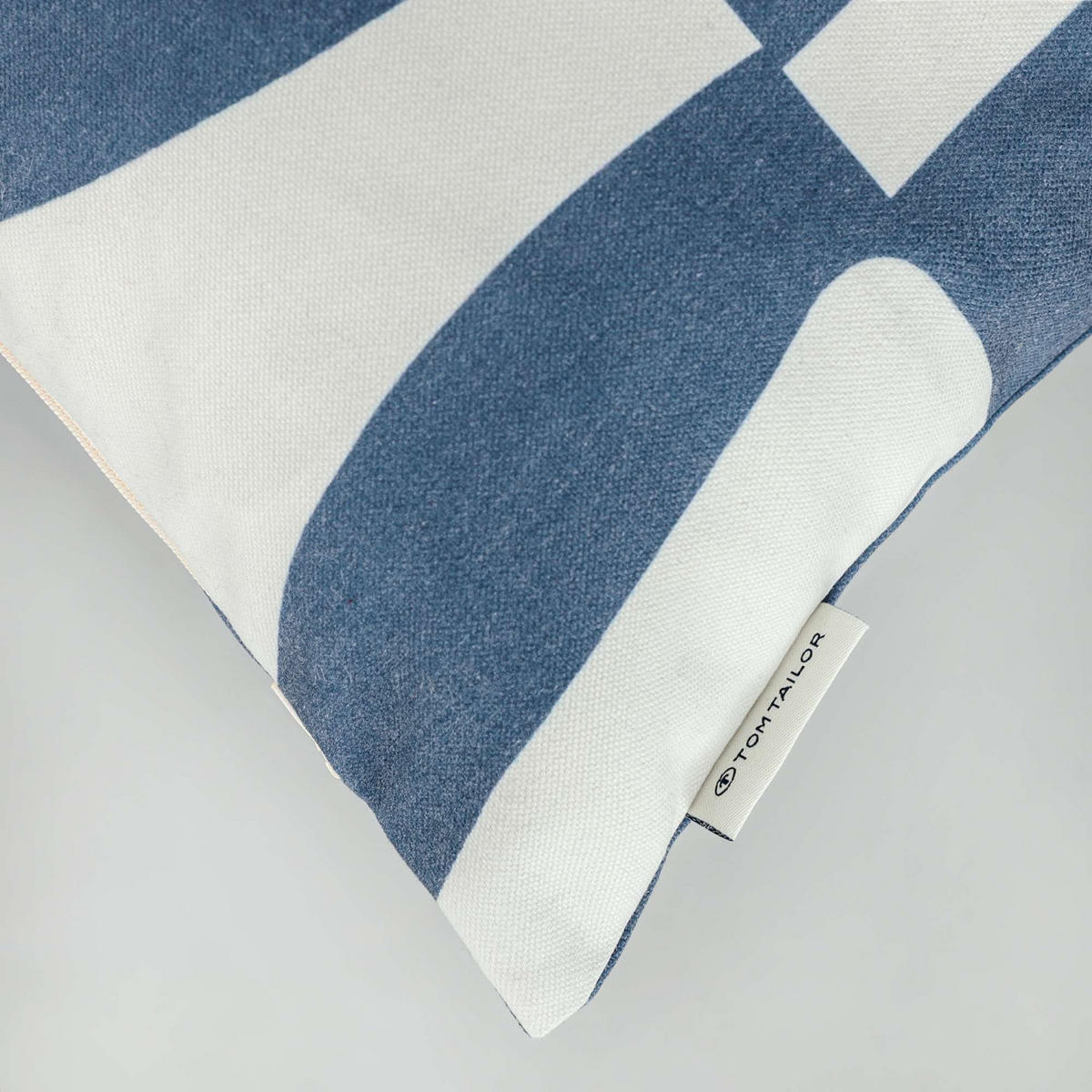 KISSENHÜLLE MODERN WAVES - Dunkelblau, Textil (45/45cm) - Tom Tailor