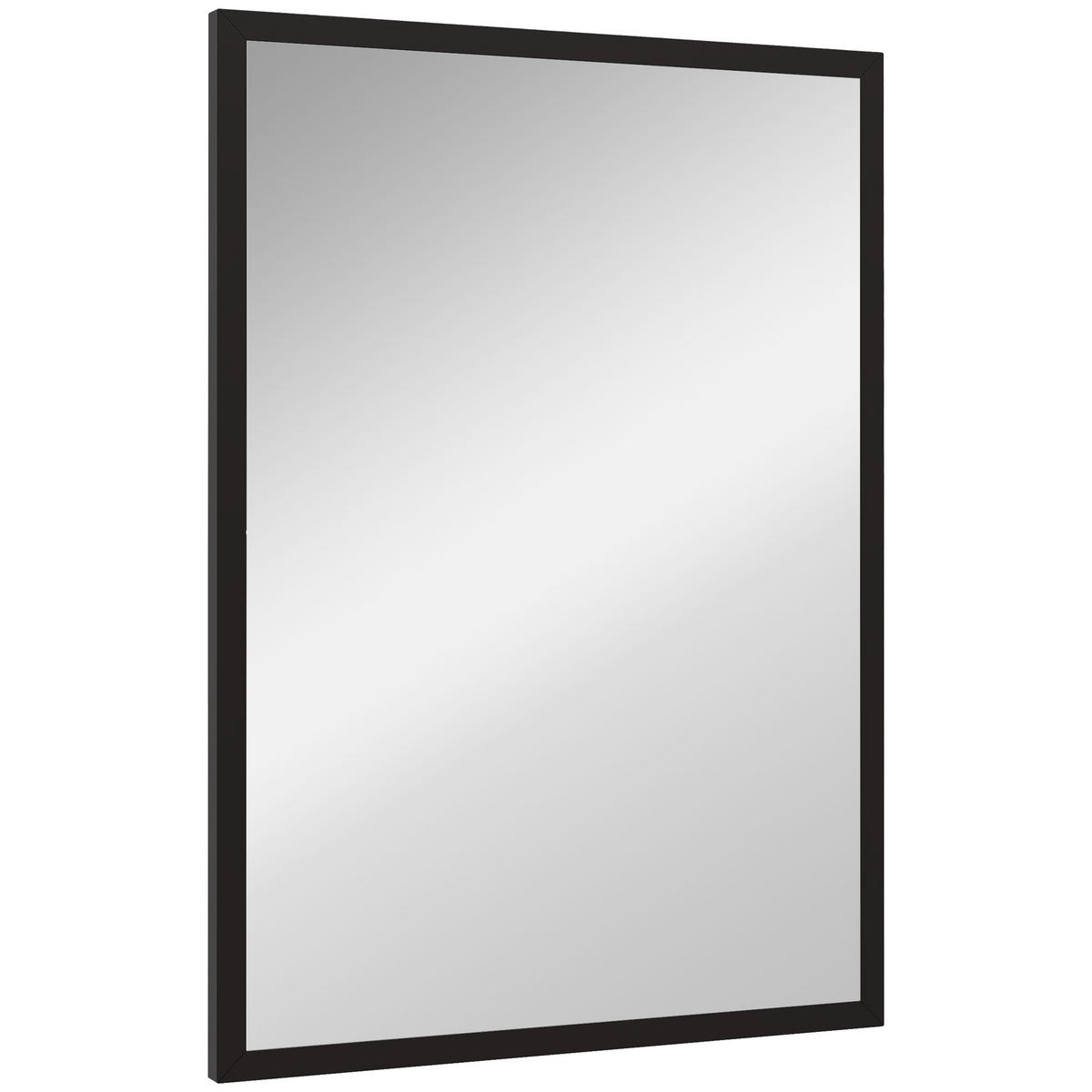 WANDSPIEGEL DE-14323 rechteckig 50x70 cm Schwarz - Schwarz, Glas (50/70/2cm) - ComfortXL