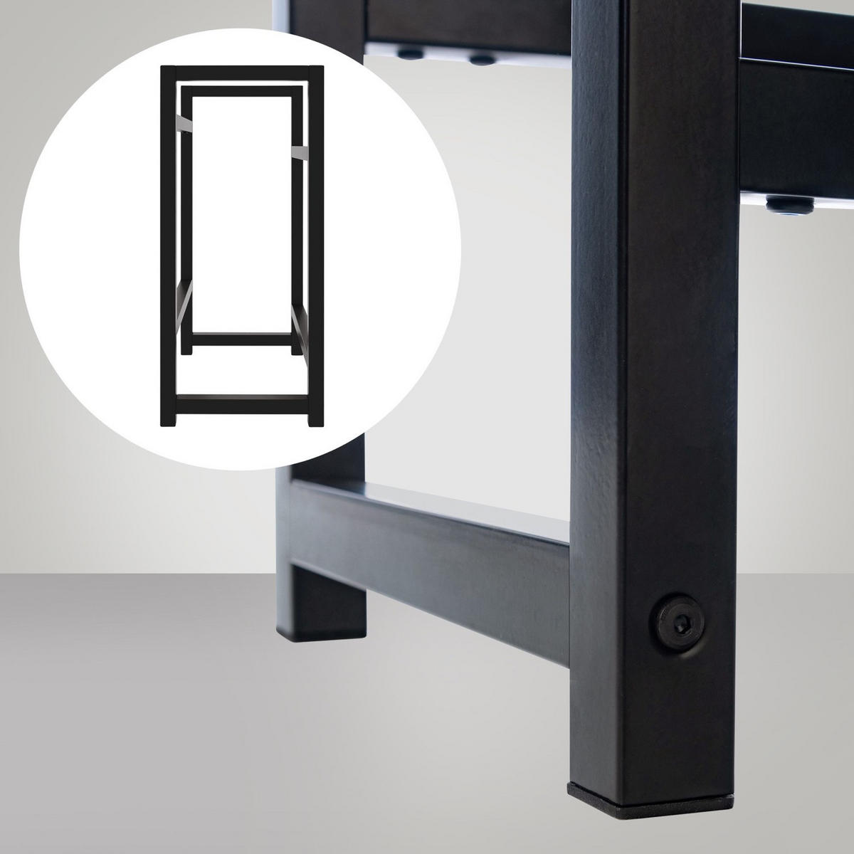 GETRÄNKESKISTENSTÄNDER Star - 2er Set - schwarz - Schwarz, Metall (47/31/75cm) - TPFLiving