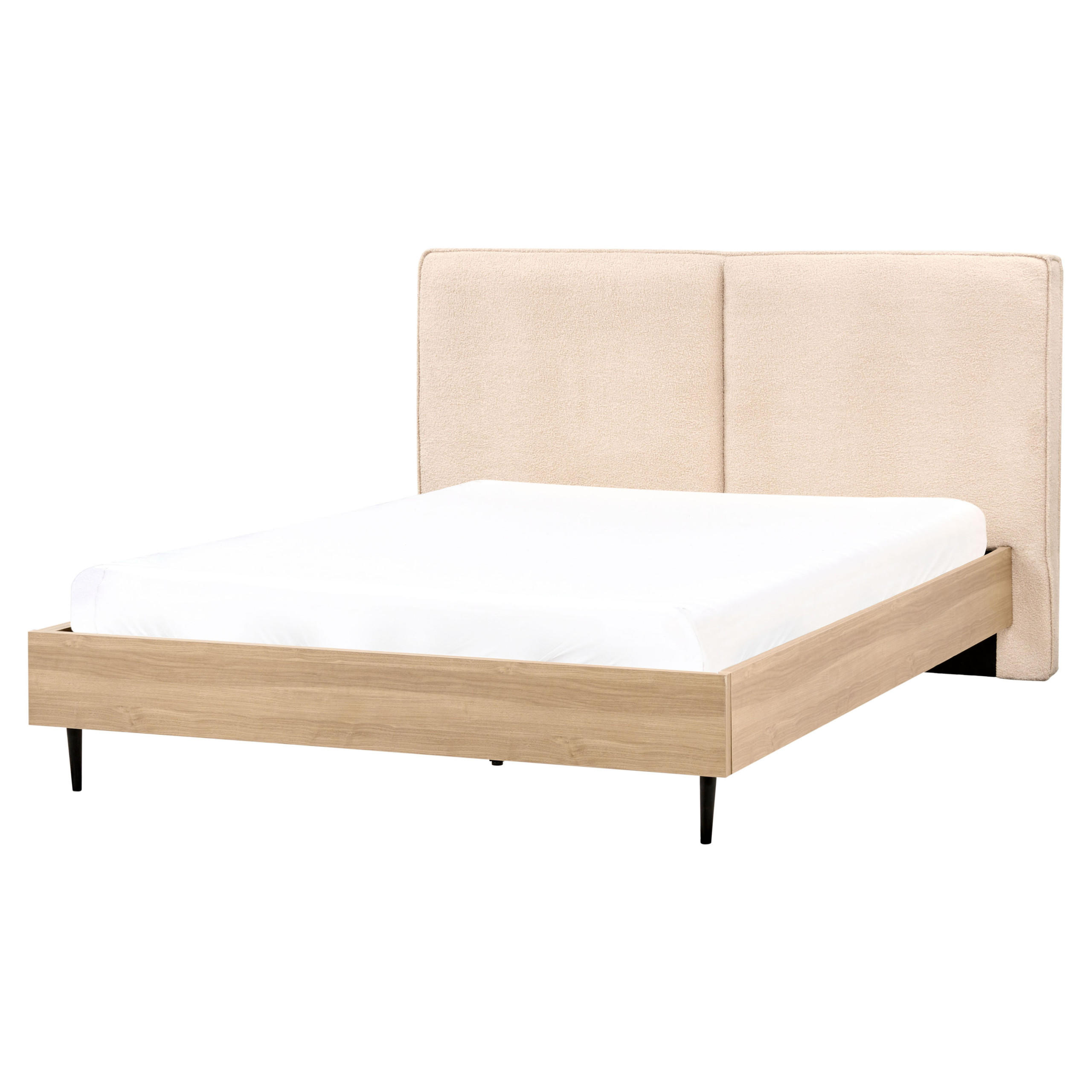 BETT mit Lattenrost 160x200 cm Beige Izernore - Beige, Textil (160/200cm) - Beliani