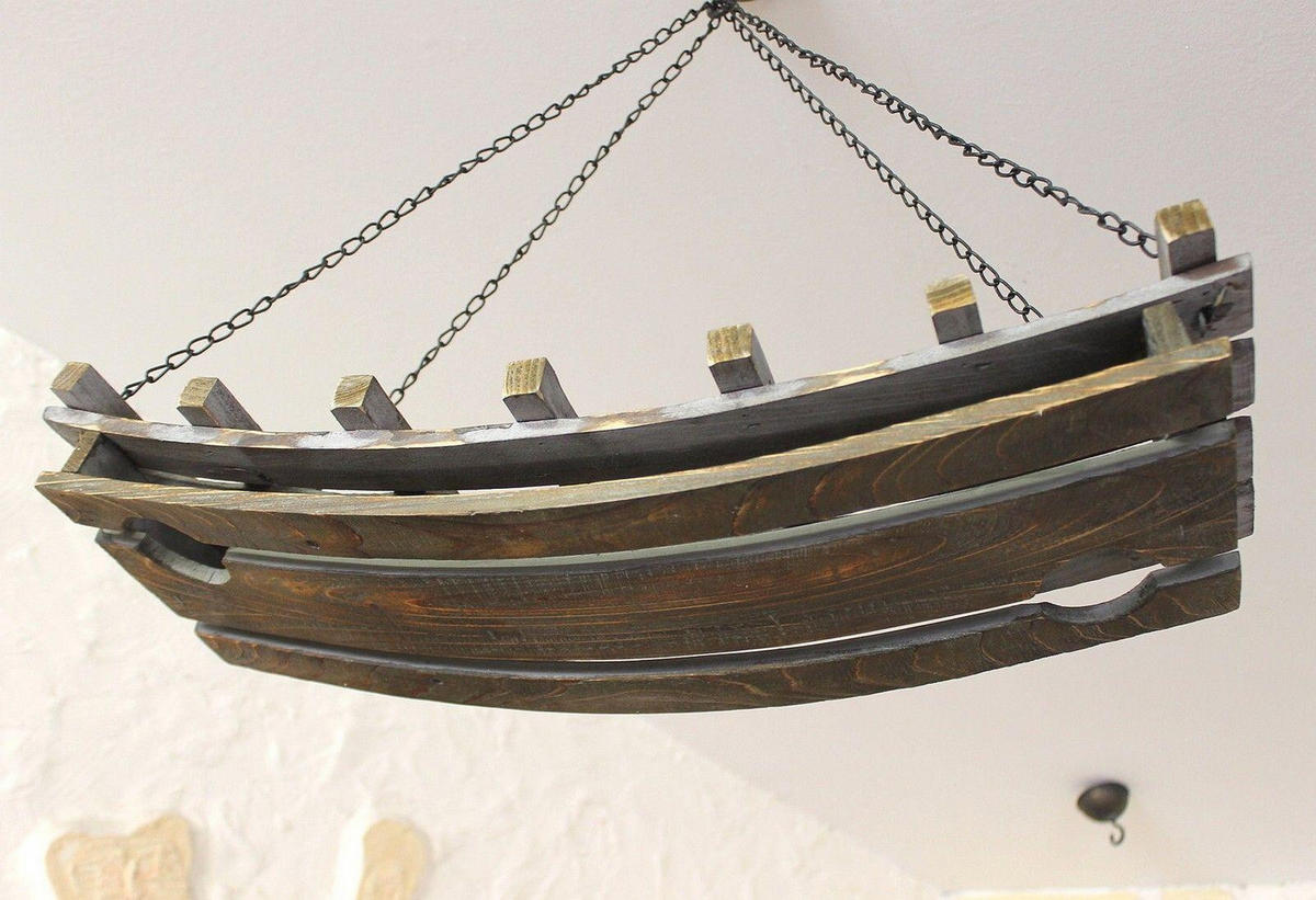 WEINREGAL Deckenregal aus Holz 65cm - Braun, Holz (65/8/24cm) - DanDiBo