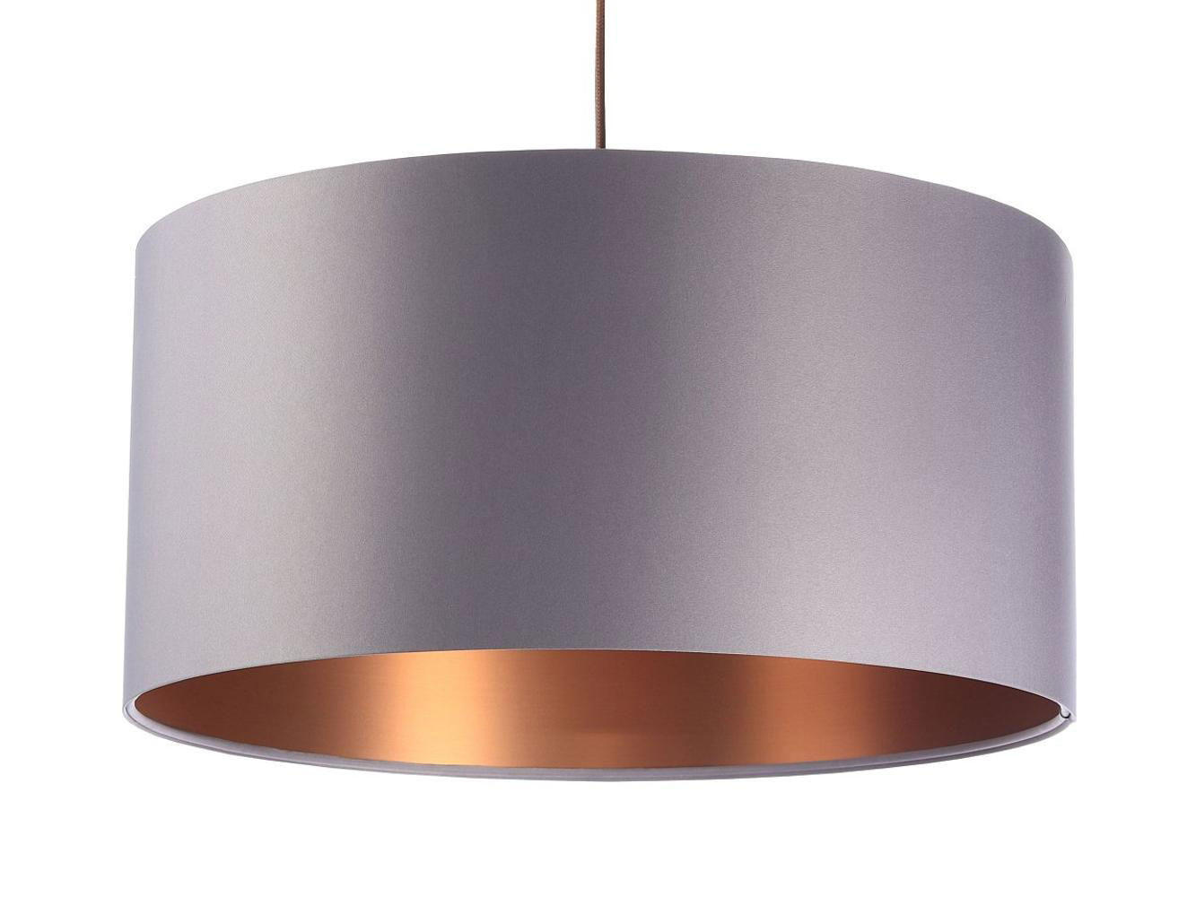 HÄNGELEUCHTE Grau 50/25 cm - Grau/Kupferfarben, Kunststoff (50/0.8/25cm) - ONZENO
