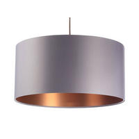 HÄNGELEUCHTE Grau 50/25 cm - Grau/Kupferfarben, Kunststoff (50/0.8/25cm) - ONZENO