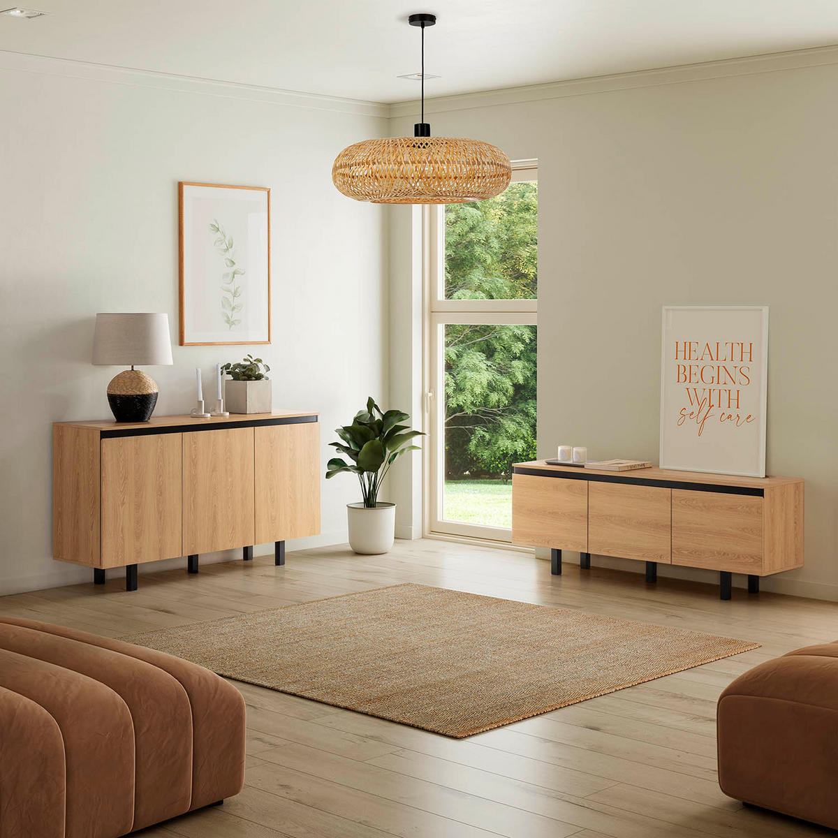 SIDEBOARD Molina, eichefarben - Honigeiche, Holzwerkstoff (150/85/40cm) - VS Venta-stock