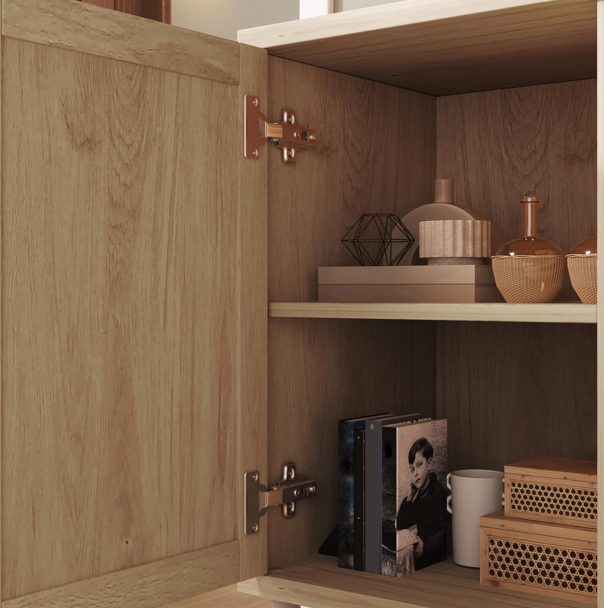 KOMMODE 120/75/40 cm Eichefarben aus Holz mit höhenverstellbaren Einlegeböden - Nussbaumfarben, Holzwerkstoff (40/70/120cm) - OKMYHOME