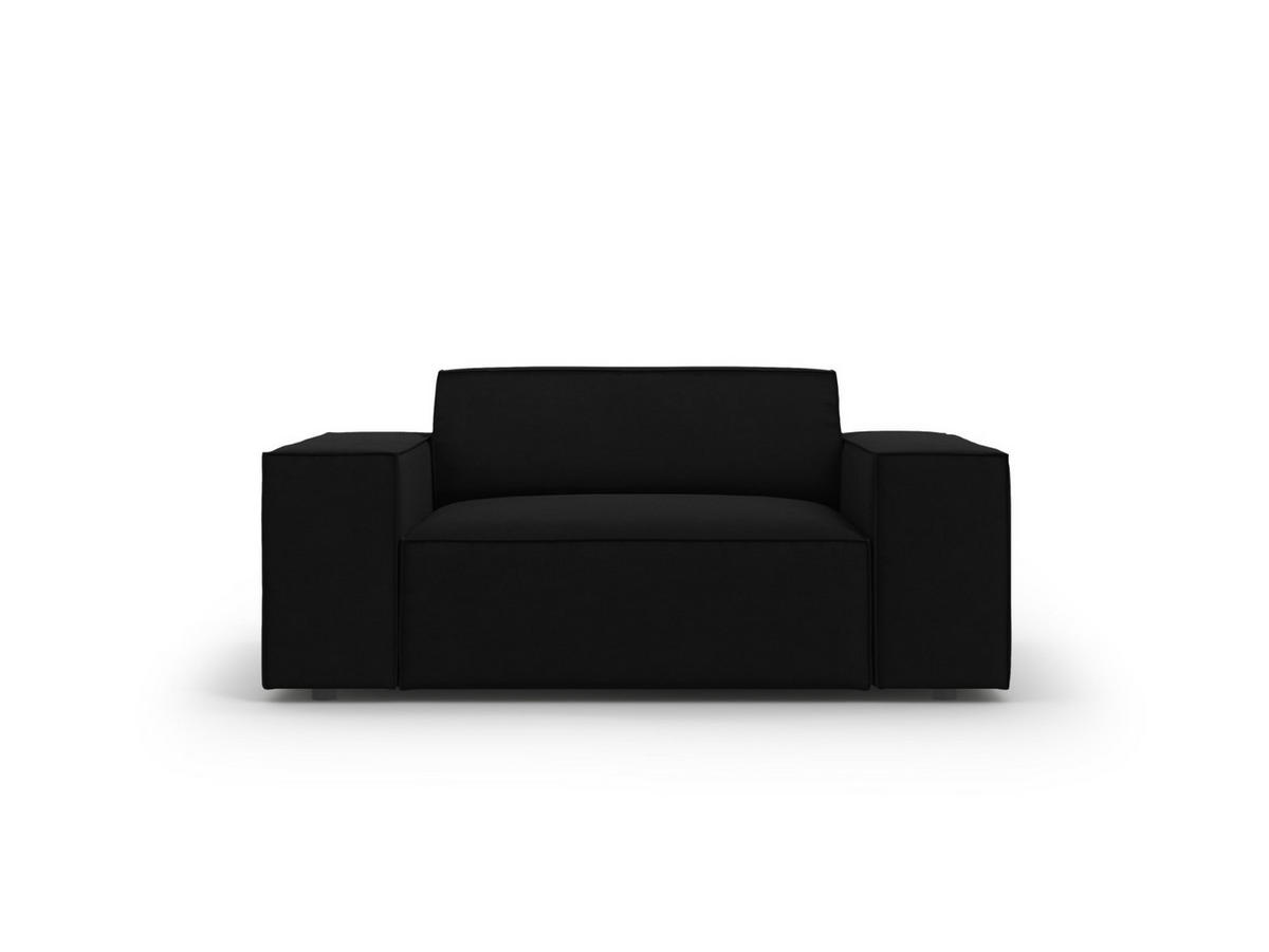 SESSEL Jodie aus Samt schwarz - Schwarz, Textil (102/70/124cm) - Micadoni