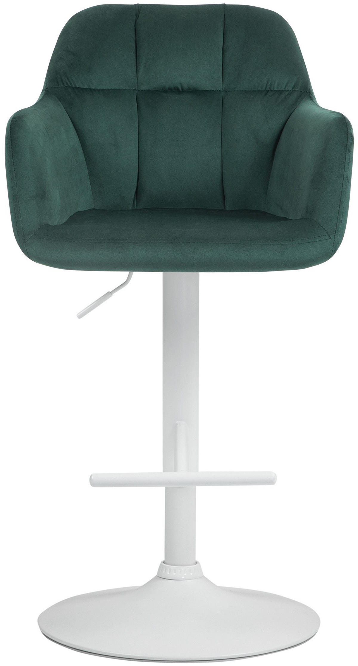BARHOCKER Samt grün - Weiß/Grün, Textil (57/97/59cm) - CLP