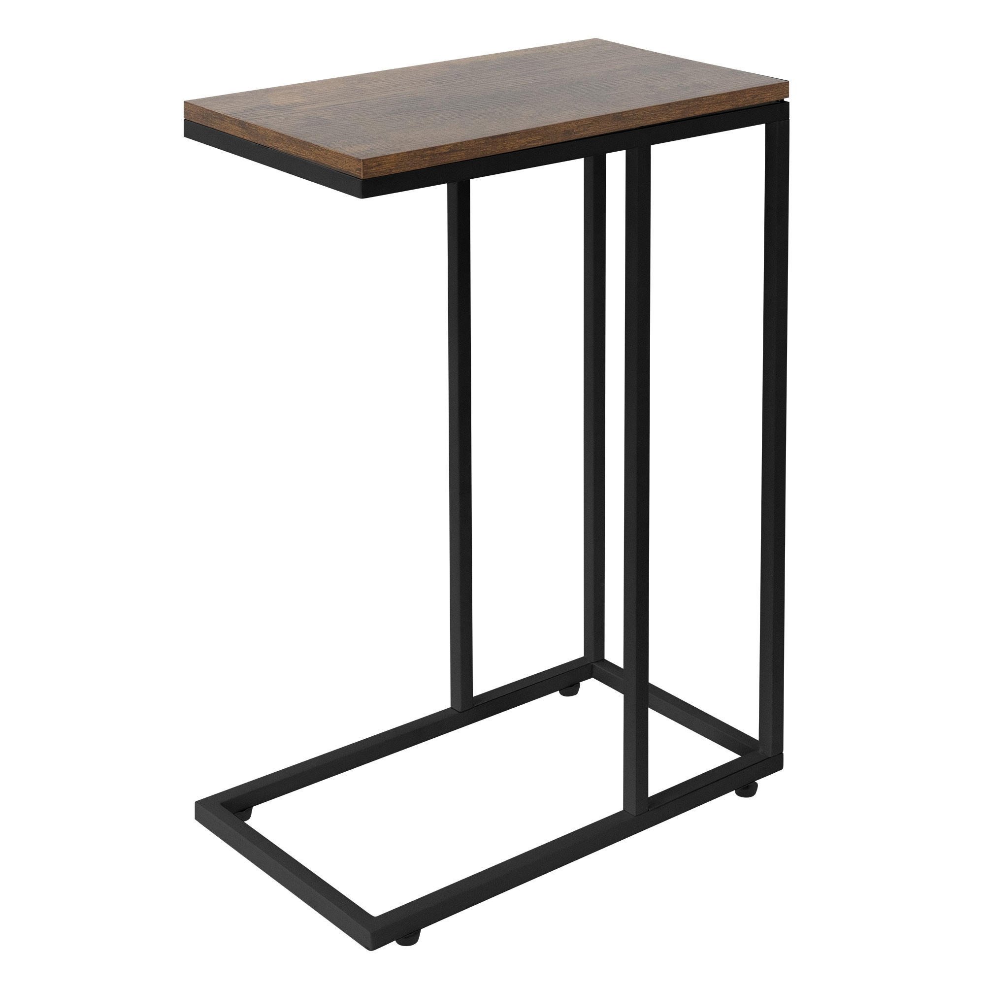 BEISTELLTISCH C-Form Schwarz/Braun 45/25/64 cm - Braun, Metall (45/25/64cm) - ML-DESIGN