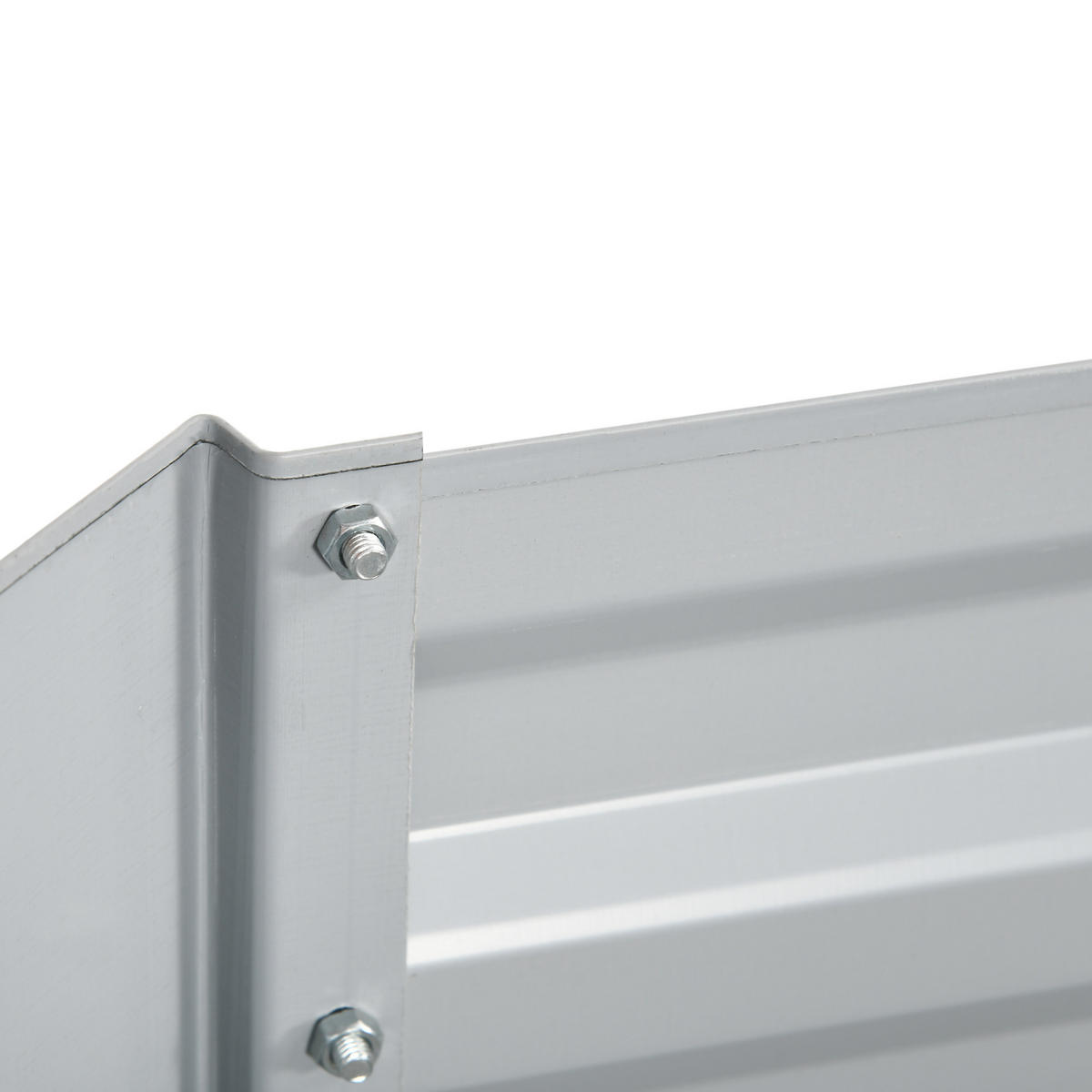 HOCHBEET Stahl 180x90x60 cm steckbar - Hellgrau, Metall (180/59/90cm) - LEBENLANG