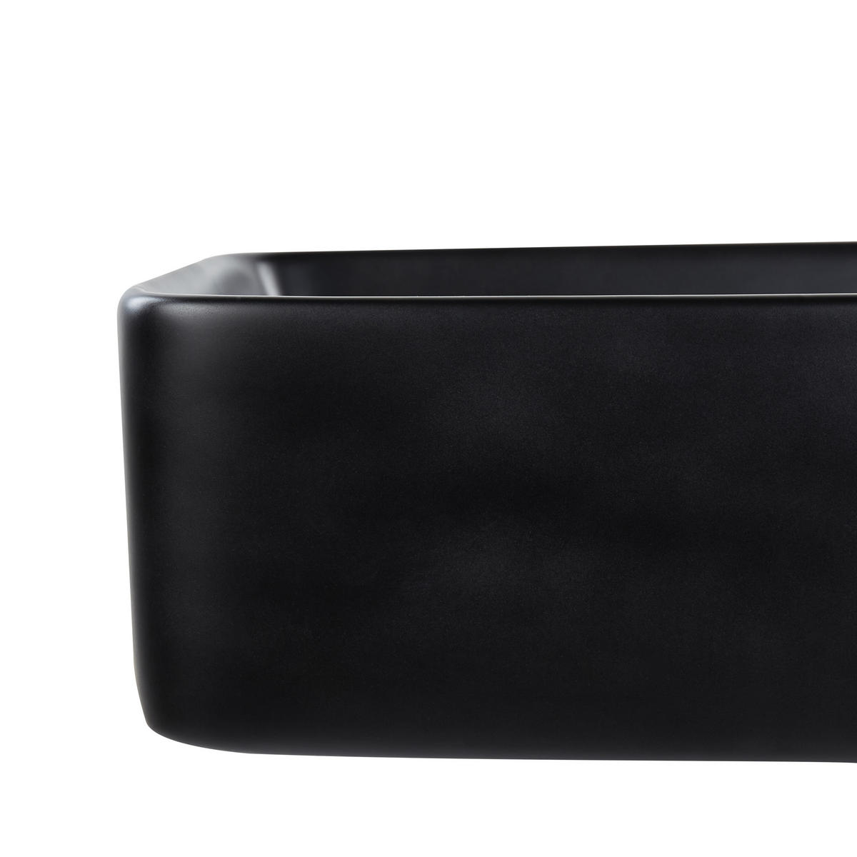 UMYVADLO NA DESKU Černé 49/38 cm Keramika Travesia - černá, keramika (49/14/38cm) - Beliani