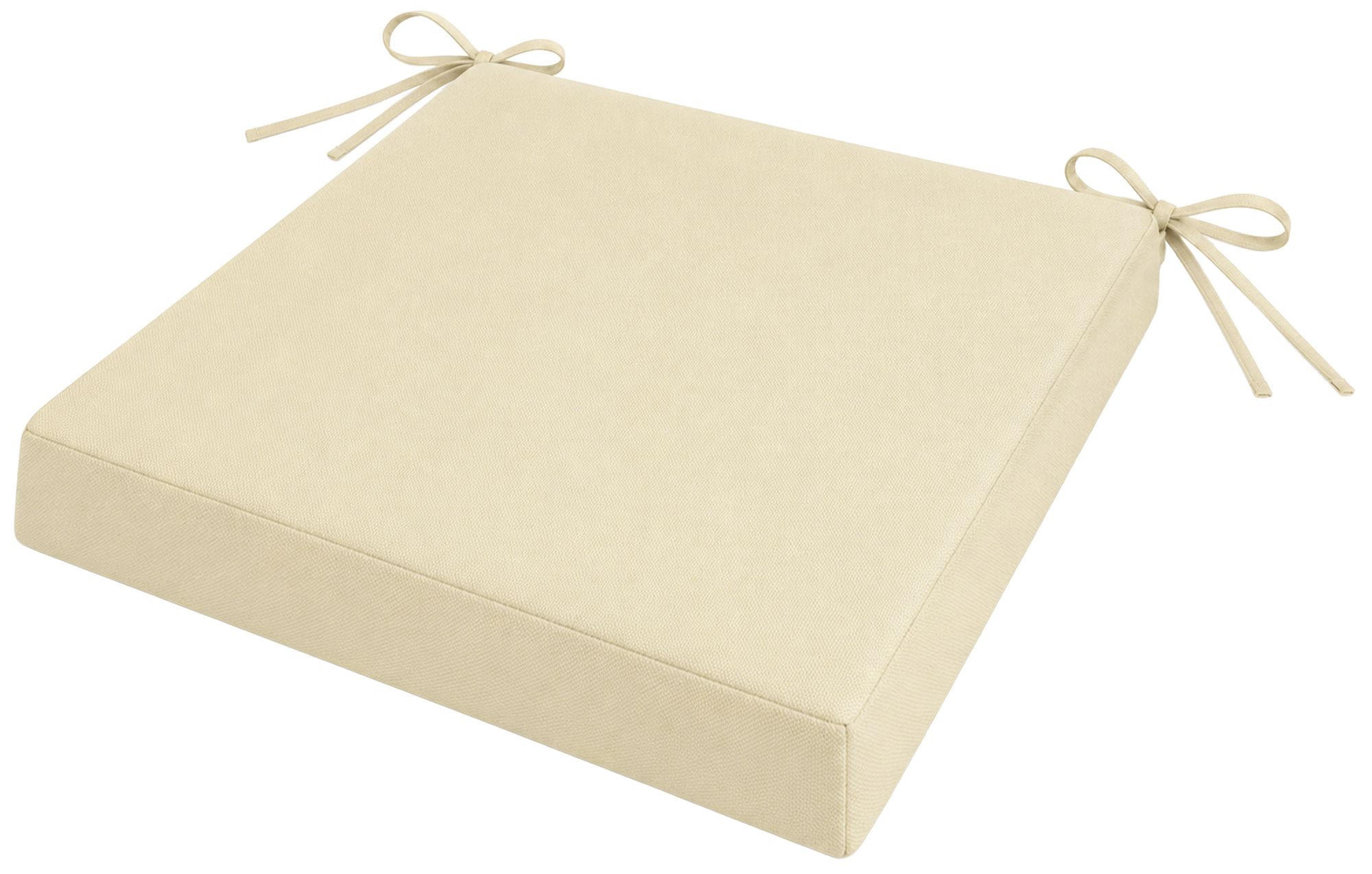 SITZKISSEN eckig 40/37/5 cm Kunststoff Creme - Creme, Kunststoff/Textil (37/40/5cm) - CLP