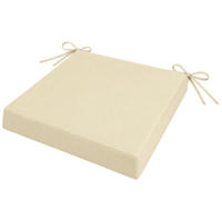 SITZKISSEN eckig 40/37/5 cm Kunststoff Creme - Creme, Kunststoff/Textil (37/40/5cm) - CLP