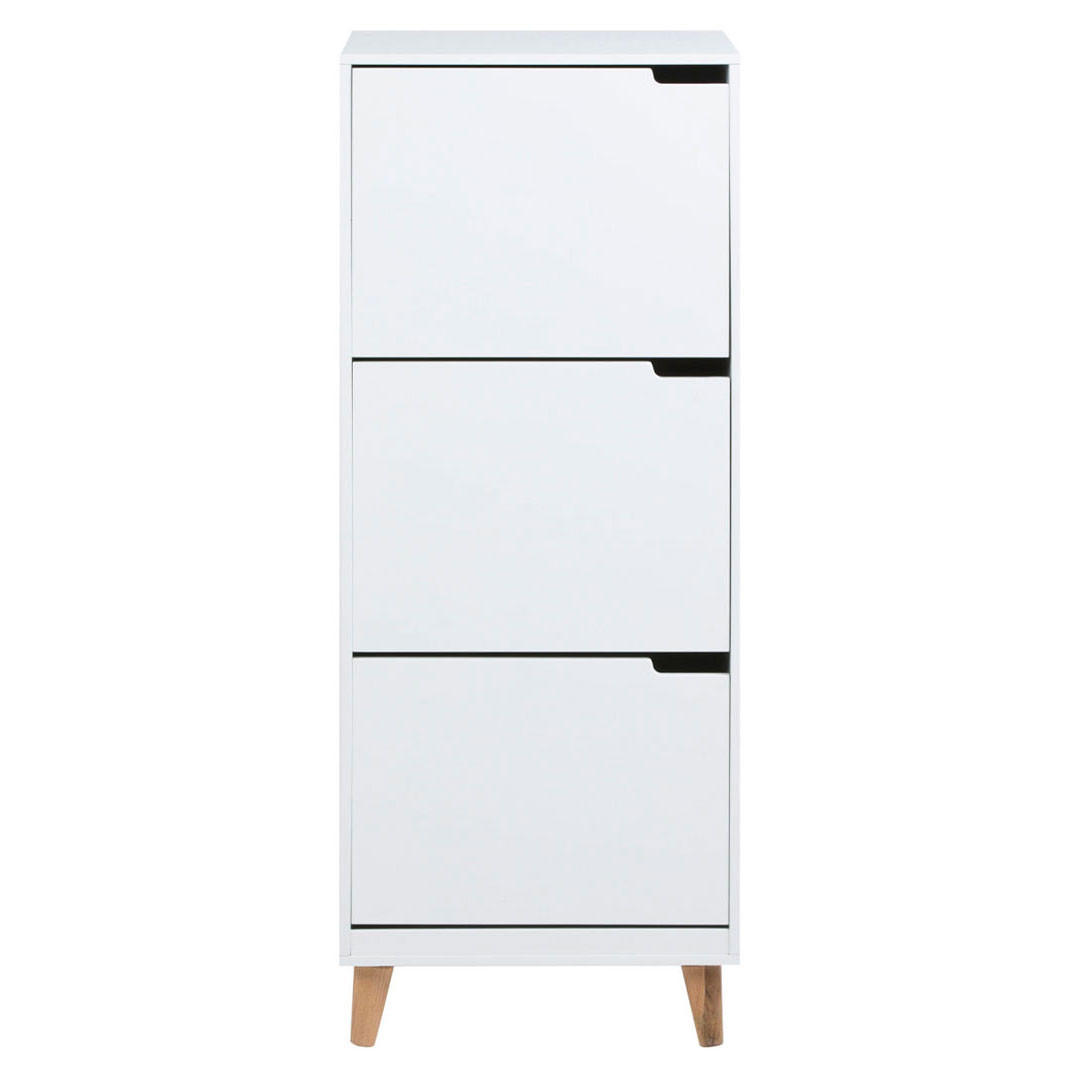 SCHUHSCHRANK Mike Weiß 47/30/134 cm - Weiß, Holz (47/134/30cm) - ebuy24