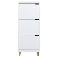 SCHUHSCHRANK Mike Weiß 47/30/134 cm - Weiß, Holz (47/134/30cm) - ebuy24