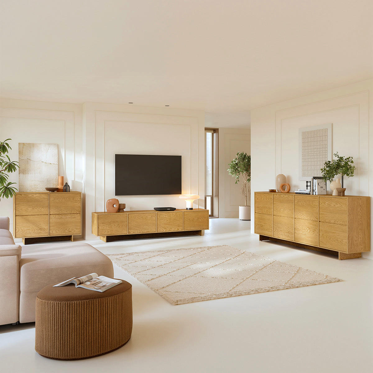 SIDEBOARD Tadao Holz - Braun, Holzwerkstoff (220.5/88/41.5cm) - Petits-meubles