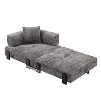 SCHLAFSOFA DE-35099 mit USB und Stauraum Dunkelgrau - Dunkelgrau, Textil (170.5/48/84cm) - ComfortXL