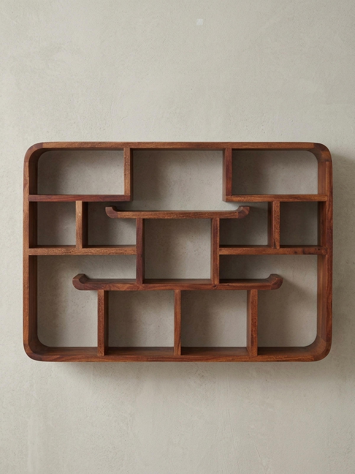 WANDREGAL Massivholz Modern Stil Elegant - Braun, Holz (80/55/12cm) - KADIMA DESIGN