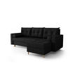 ECKSOFA SKANDI Cosmic 100 Rechts mit Schlaffunktion - Schwarz, Textil (230/145cm) - Bedante