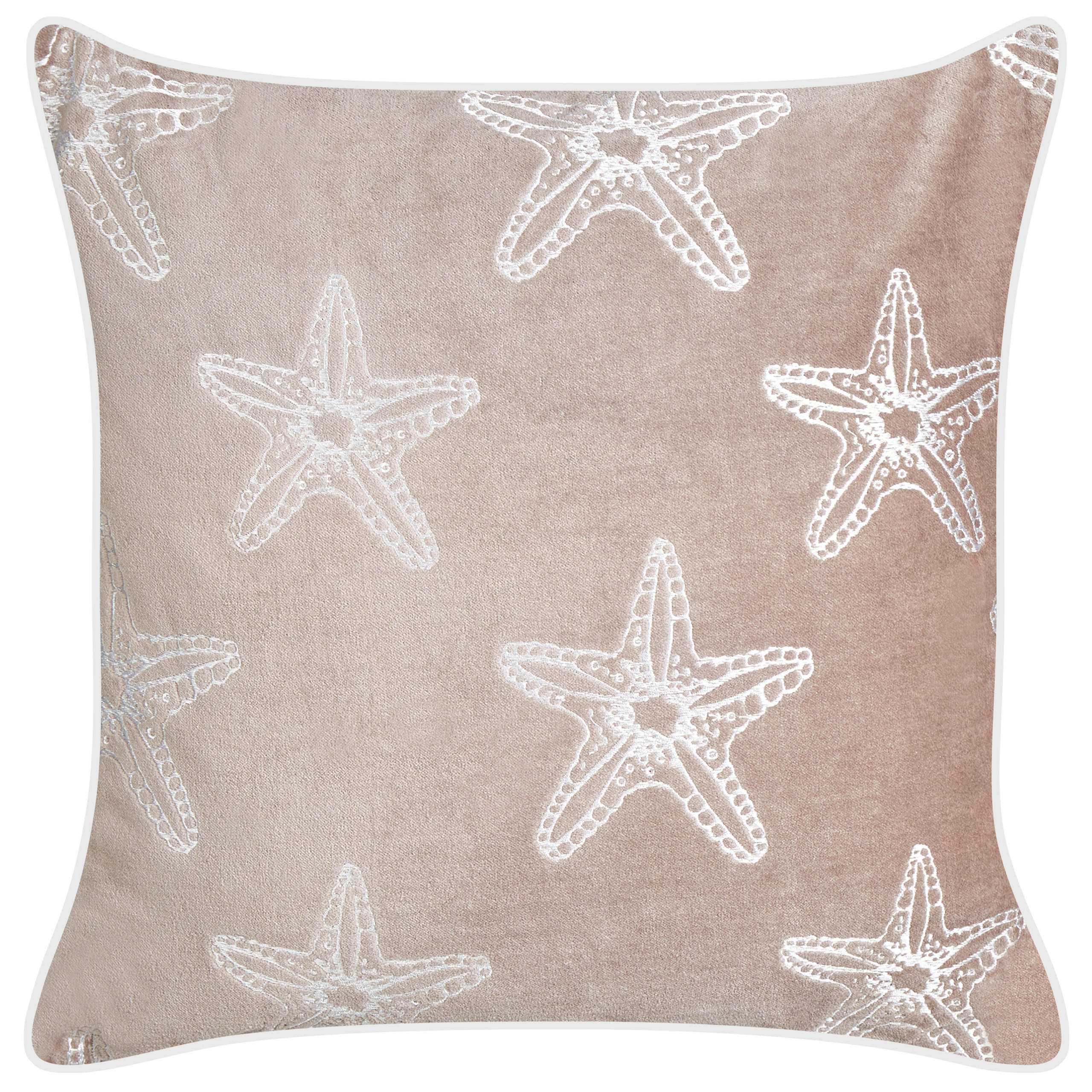 DEKOKISSEN 2er-Set Rosa 45/45 cm Ceramium - Pink/Weiß, Textil (45/45cm) - Beliani