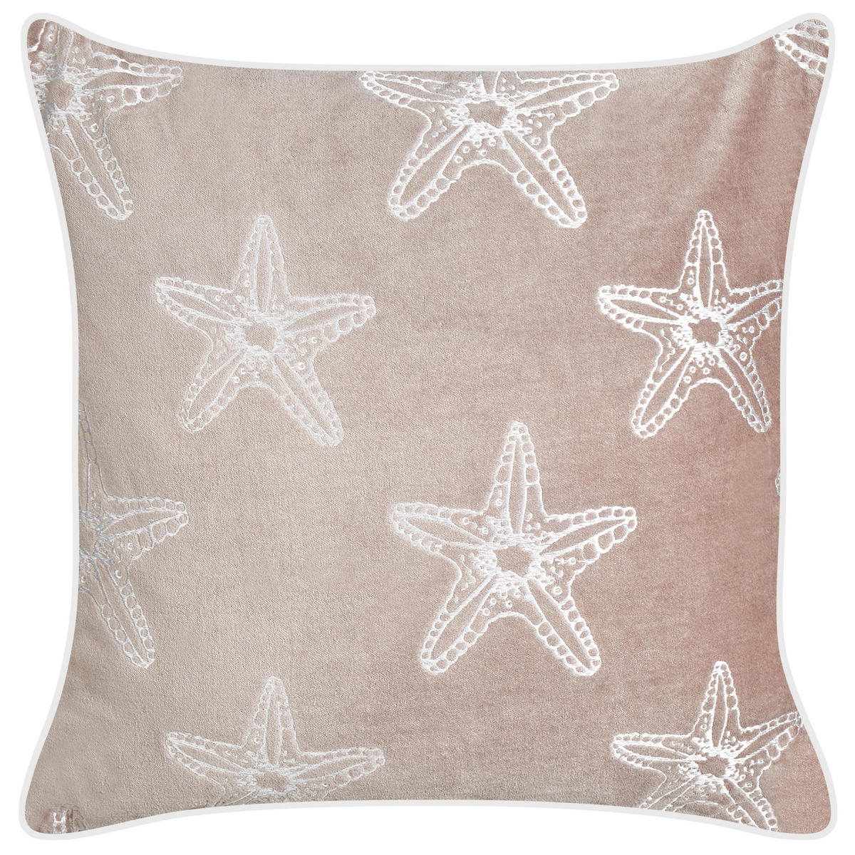 DEKOKISSEN Rosa 45/45 cm Ceramium - Pink/Weiß, Textil (45/45/10cm) - Beliani