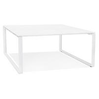SCHREIBTISCH Quadratisch Groß Für Homeoffice XERAL, Weiß 140x140x74 cm - Weiß, Holzwerkstoff/Metall (140/140/74cm) - KADIMA DESIGN