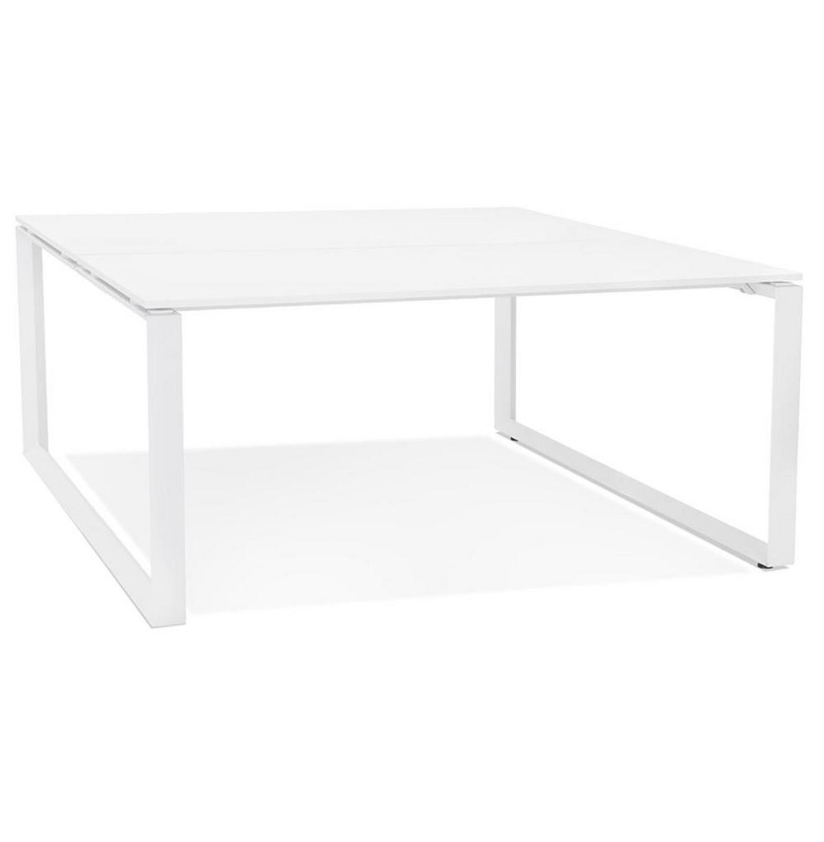 SCHREIBTISCH Quadratisch Groß Für Homeoffice XERAL, Weiß 140x140x74 cm - Weiß, Holzwerkstoff/Metall (140/140/74cm) - KADIMA DESIGN