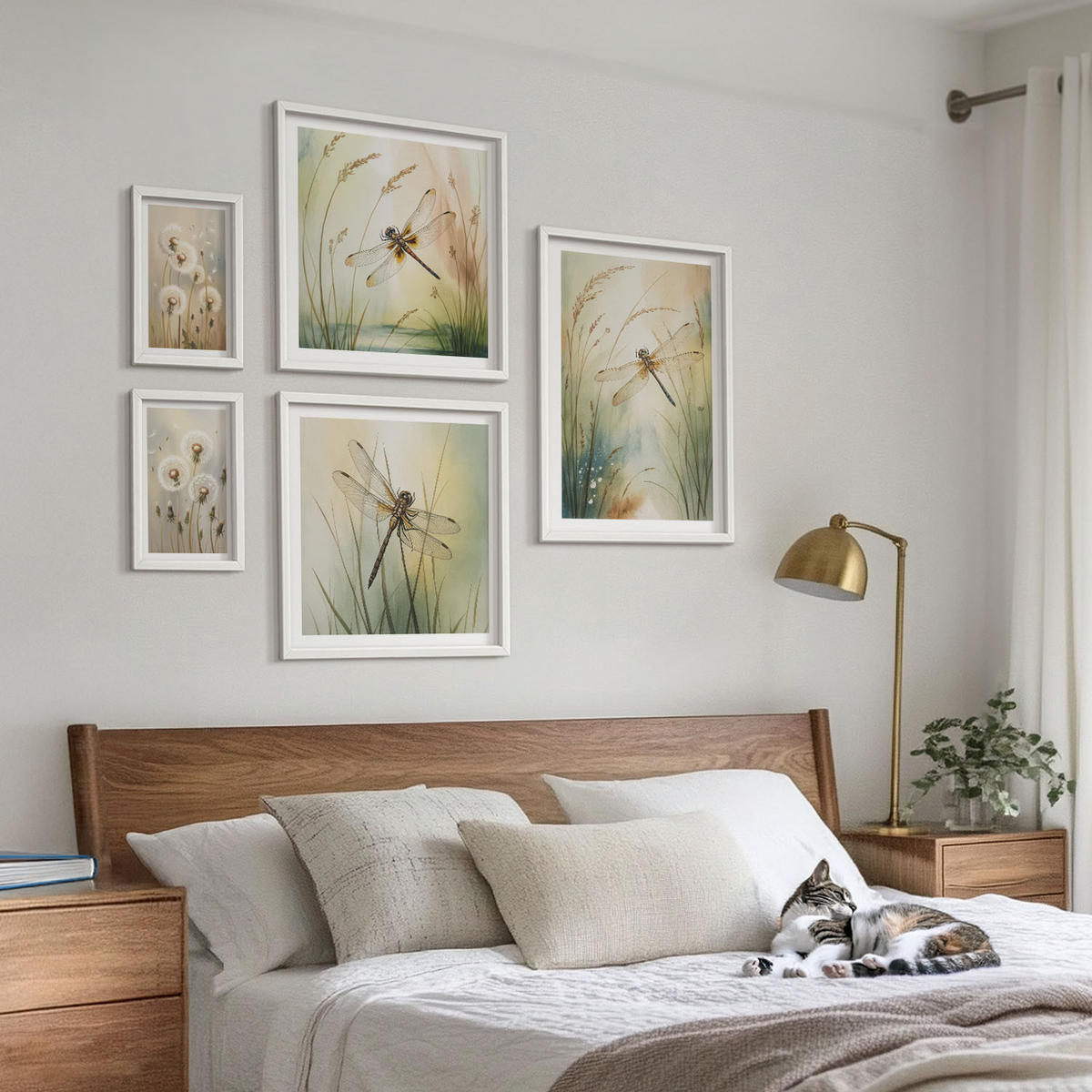 WANDBILDER 5er-Set - 50x50 cm & 20x30 cm & 40x60 cm Weißer Rahmen - Strandbretter, Surfboote, Vögel - Weiß, Kunststoff (40/60cm) - ArtPrintCave