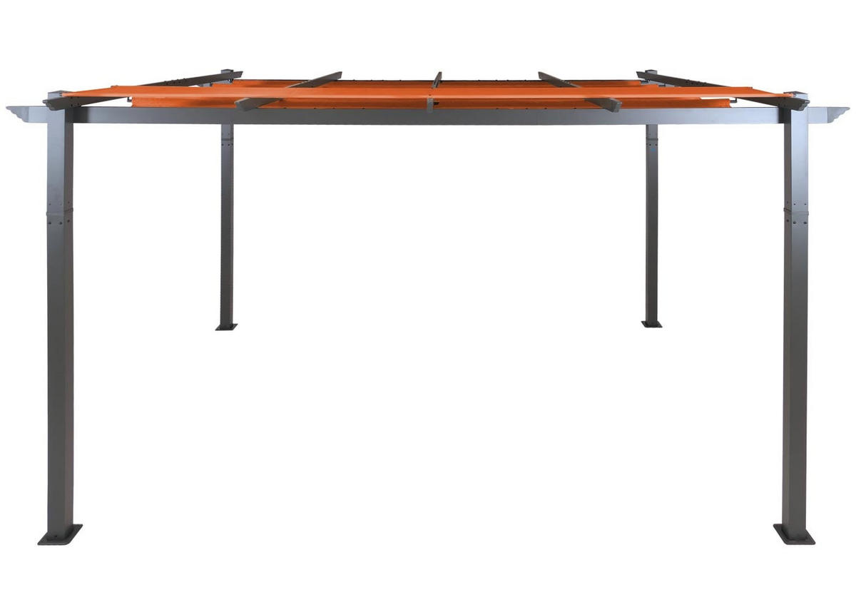 PERGOLA Aluminium 4x3m Terrakotta - Rot, Metall (400/240/300cm) - BERLINLODGE
