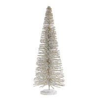 DEKO-TANNE X-Mas glitzernd - Silberfarben, Naturmaterialien (23/60/23cm) - Butlers