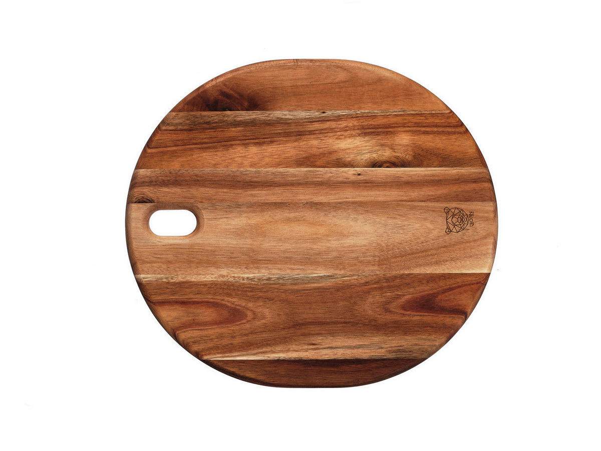 SCHNEIDEBRETT aus Akazienholz Elin - Ø31cm - Braun, Holz (31/35cm) - Björn