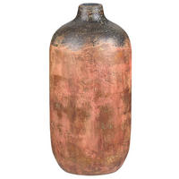 BLUMENVASE Terrakotta kupfer Saragossa - Kupferfarben, Stein (53cm) - Beliani