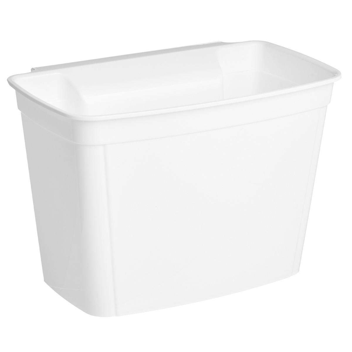 MÜLLEIMER Schranktür Bioabfälle 4 l - Weiß, Kunststoff (21/18/27cm) - Kinvara