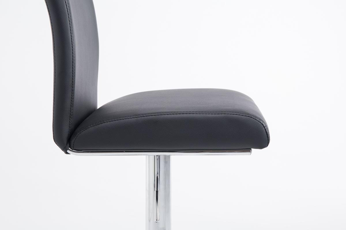 BARHOCKER 2er Set Birid Kunstleder Schwarz - Schwarz, Leder/Metall (38.5/94.5/47cm) - DELUKE