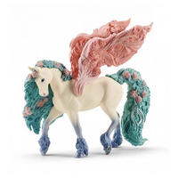 SPIELFIGUR Pegasus-Figur mit Blumen - Beige, Kunststoff (8/18/16cm) - Schleich