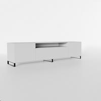 LOWBOARD MIVO 200/41/40 cm, Stand-TV-Schrank Weiß - Weiß, Holzwerkstoff (200/41/40cm) - MASSENO