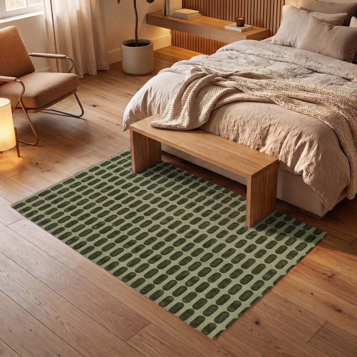 KOBERCE - Rytmické - Impact - Zelené - 180x120 cm - olivovozelená, textil/plast (180/0.4cm) - OnlyWow